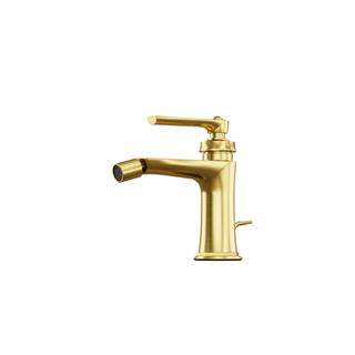 Steinberg Bi. Einhebelmischer Serie 350 m Abl.garn, m Flexschl. 3/8", brush. gol
