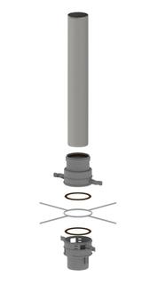 Remeha Grundbausatz Flex PPS, flex., hinterlüftete Abgasl., DN 80