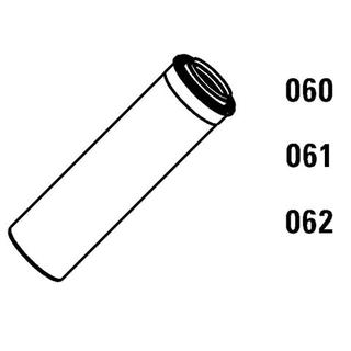 Daikin Abgasrohr D11 DN 110/160, 500mm, we R 9016, doppelw.