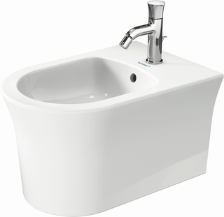 Duravit Wand-Bidet White Tulip 37x54cm, m HL, ÜL, Hahnlochbank, weiß