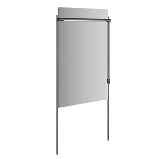LED-Leuchtspiegel Equal Wandmontage, Metallrahmen schwarz matt