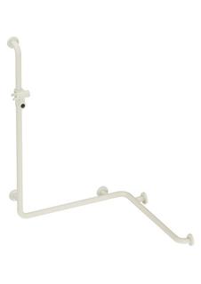 HEWI Duschhandlauf 801 762x1250mm, we, m Brausest., Alu-Kern, m