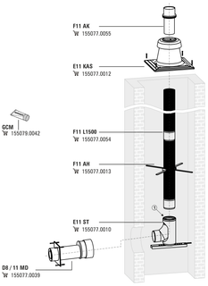 Daikin Abgasleitung Bausatz P DN 110, einwandig, flexibel, bis 15,5 m