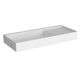 VitrA Bad Waschtisch Compact-asymmetrisch ArchiPlan 90 x 38 cm, Becken links, Ablage rechts