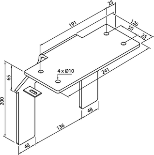 Zehnder Bankträger ZRV 542, 542/1 f h 140, 210, 280mm, SF