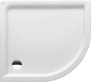 Polypex Rund-Duschwanne LAGUNE 100x90x6cm, links, umbrabraun