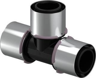 Uponor Press-T-Stück S-Press PLUS 75x75x75mm, PPSU