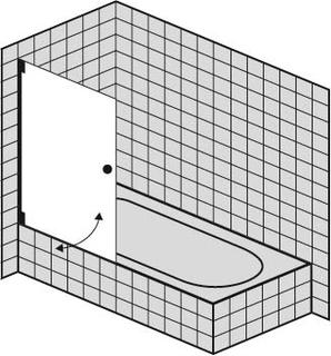 FORMAT Design 3.0 Glas-PT a. BW, HSP RL bis 80x150cm, schwarz, Kristallglas hell