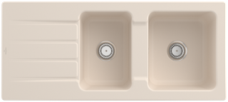 V&B Spüle Architectura 80 m Abl.garn, Hand., ivory CeramicPlus