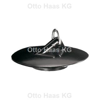 HAAS Universal-Ventilstopfen m Edelstahl-Dreiecksbügel, 32mm, schwarz