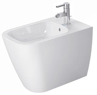 Duravit Stand-Bidet Happy D.2 36,5x57cm, m HL, ÜL, HLB, we WonderGliss