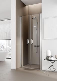 Kermi Pendeltür Pega 75x185, silb. hgl, ESG kl Cl, a DW