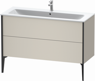 DU WTU bodenst. XViu 594x1210x480mm 2 Ausz.schwarz matt/taupe ES Ahorn