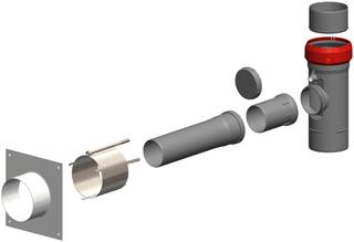ATEC Anschluss-Set DN 110, DN 80/125, Bajonett, MFB