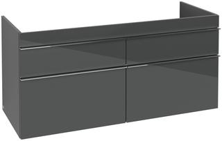 V&B Waschtisch-Unterschrank Venticello 125,3x59x50,2cm, Gr. chr, Gl. glo grey