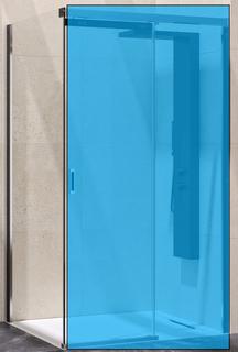 Kinedo FLAT F80 Seitenwand LI FÜR C FT RE H200cm Chrom 8mmKlarglas Antikalk