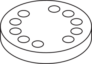 HEWI Ausgleichsscheibe D=68mm, h=10mm für 900 (Pulver) weiß tiefmatt
