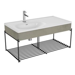 VitrA Möbelwaschtisch-Set Equal 102,5x52cm, MWT asy, w, Ab., m Bl. Bet.