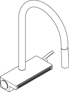 hansgrohe Spültisch-Einhebelmischer 170 Aquno Select M81 mit Ausziehbrause, 3jet, sBox