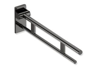 HEWI Stützklappgriff System 900 PVD Duo o. Zusatzfunktion, 762mm, SW-chrom gl