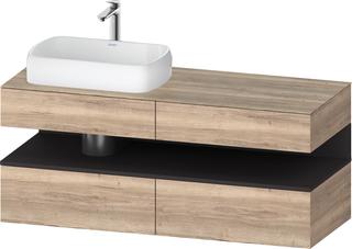 Duravit Waschtisch-Unterschrank Qatego 140x55x60cm, gra m/E ma, Pl, Beck. li