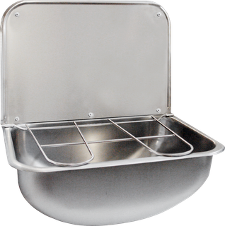 Aquarotter Ausgussbecken Sirius WB440COP 436x190x339mm, Chr.-Ni.-St. seidenmatt