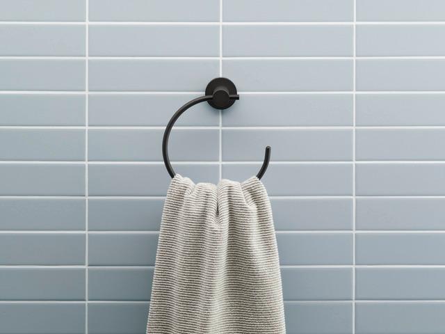 Artikelbild 5 des Artikels „Duravit Handtuchring D-Code 16,9x18,2x6,7cm, schwarz matt schwarz matt“