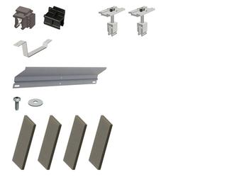 Set Erweiterung ab 2. Reihe /3 Flachdachsystem, SÜD 10 Grad f. 1 Modul