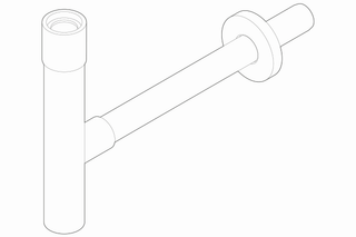 Alape Siphon 45x296x370mm, 1 1/4", verchromt