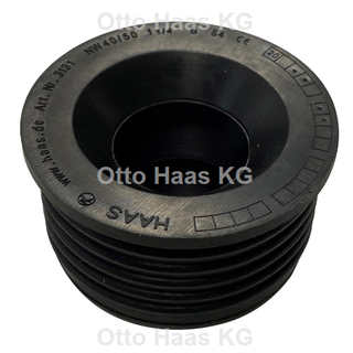 HAAS HT-Gummi-Nippel DN 32, 27x54x35mm, EPDM, schwarz