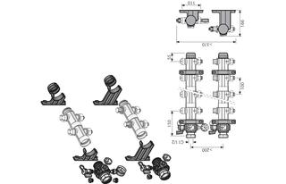 Uponor Industr.verteiler-Basis-Set Magna für Befestigung