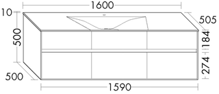 BB Set Aufpreis (SGAE160) rc40System, 505x1600x510, Weiß Velvet