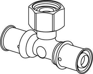 Uponor SK-T-Stück S-Press PLUS 16mmxG 1/2 IG, f UP-SPK Geberit ab 2002