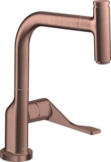 hansgrohe SPT-EHM 230 Axor Citterio mit Ausziehbrause, brushed red gold