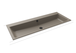 Kaldewei Einbau-Waschtisch PURO 3169 120x46, o. Hahnl., sw, P-E, warm grey60