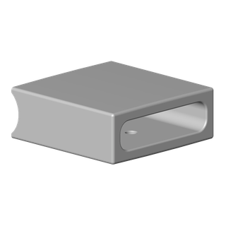 DO Luftsprudlerhülse ET 092301123 38 x 14 x 38 mm Dark Platinum gebürstet