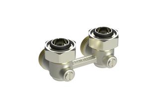 Danfoss Hahnblock RLV-KB G 3/4xG 3/4, Eckf., für Ventilheizkörper
