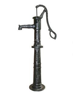 Schlösser Rosenpumpe Grauguss, schwarz lackiert