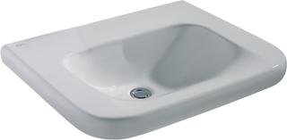 IS Waschtisch Contour 21 65x17,5cm, o. HL/ÜL, unterfahrbar, weiß