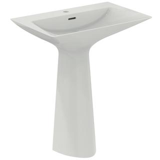 IS Säulenwaschtisch Tipo-Z 74x47x90cm, 1 Hahnl., mit Überlauf, weiß