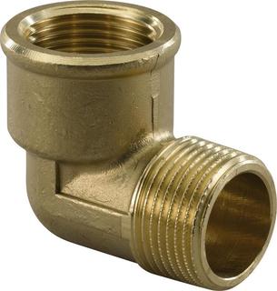 Uponor Anschlusswinkel Vario 1" IG/AG, Messing, für FBH-Verteiler