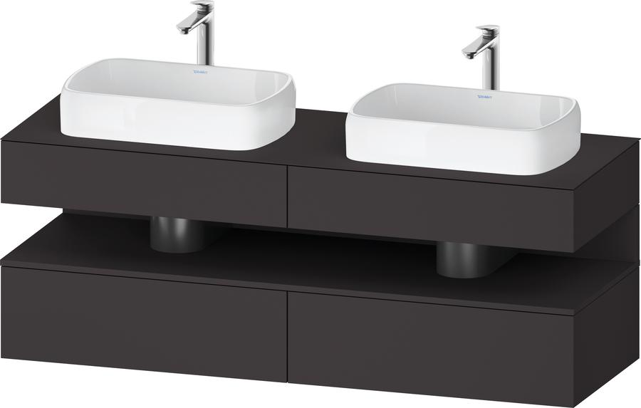 Artikelbild 1 des Artikels „Duravit Waschtisch-Unterschrank Qatego 160x55x60cm, gra m, Pl, B bs, Nischenb 160 x 55 x 60 cm | Graphit supermatt“