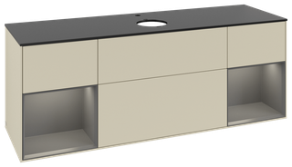 V&B Waschtisch-Unterschrank Finion 160cm, Pl b m, Rg A m Lac, si Gr m Lac