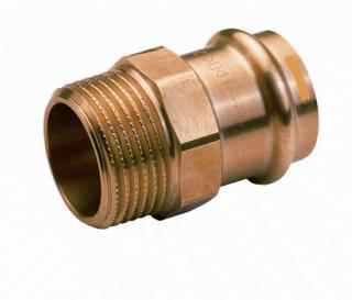 IBP Übergangsnippel PG4243G B Press Gas 22mmxR 3/4, Rotguss