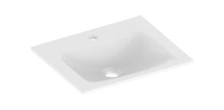 Keuco Einbau-Gästewaschtisch X-Line 46,5x1,7x38,3cm, 1 Hahnl., o. ÜL, weiß