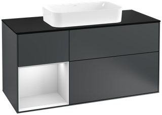 V&B Waschtisch-Unterschrank Finion 120cm, Pl b m, Rg l w m La, md bl. m Lac