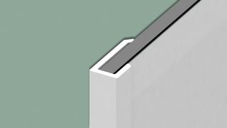 Kinedo Kinewall Start 2Xprofil Form U Abschluß silber glänzend H216cm