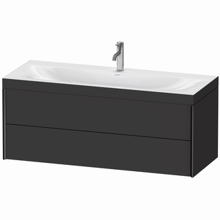 DU WTU XViu/Viu,2 SchKa, 503x1200x480mm 1 HL, schw.m./Gra.Superm,Ra. 80 ES Nussb