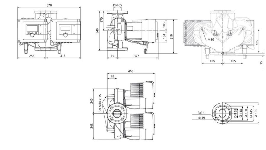 Artikelbild 7 des Artikels „Wilo Nassläufer-Dop.pumpe Stratos MAXO D 65/0,5-16, PN 10, Flansch 65/0,5-16“