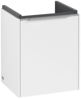 V&B Waschtisch-Unterschrank Subway 3.0 35,1x42,9x30,9cm, Sch R/Gr Alu gl, P wh.